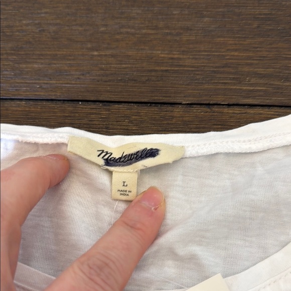 Madewell Puff-Sleeve Drop-Shoulder Knit Top Size L - Picture 7 of 13